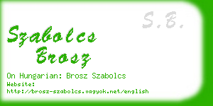 szabolcs brosz business card